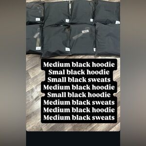 Essentials Black Hoodie and Sweats Set